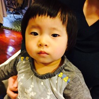 短め前髪がとっても似合ってました☆ミオリちゃん(1歳4ヵ月)